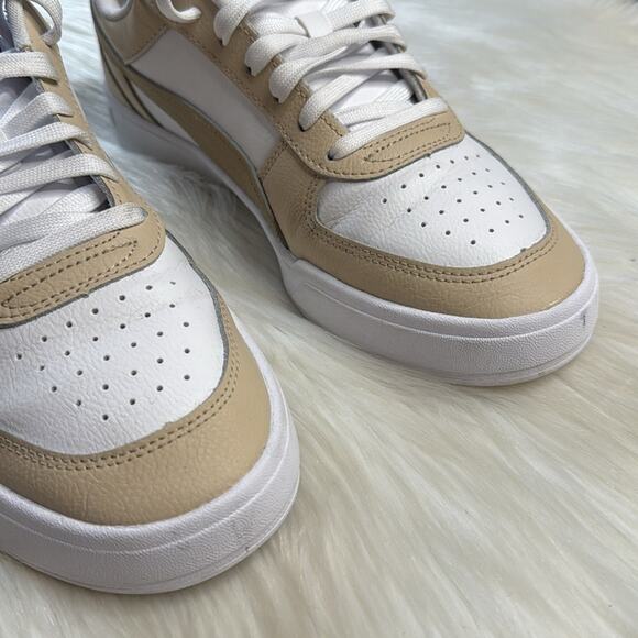 Puma White and Burgundy Carter Color Block Sneakers - Picture 2 of 8